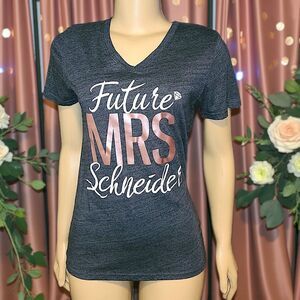 Personalized Bridal T-Shirt - "Future Mrs. Schneider"
